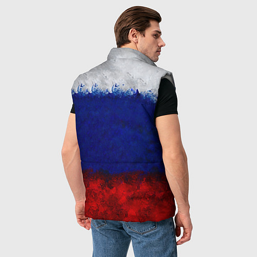 Мужской жилет Россия Russia Герб / 3D-Светло-серый – фото 4