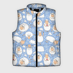 Мужской жилет Счастливые овечки, цвет: 3D-черный