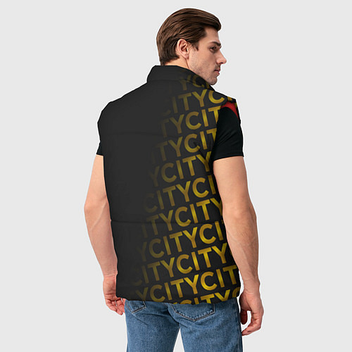 Мужской жилет МАНЧЕСТЕР СИТИ ЗОЛОТО GOLD / 3D-Красный – фото 4