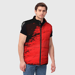 Мужской жилет ЧЕРНО-КРАСНЫЙ ГРАНЖ GRUNGE Z, цвет: 3D-светло-серый — фото 2