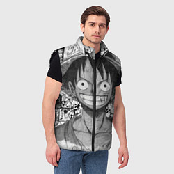 Мужской жилет Луфи улыбается one piece, цвет: 3D-черный — фото 2
