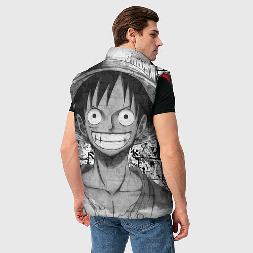 Мужской жилет Луфи улыбается one piece / 3D-Красный – фото 4