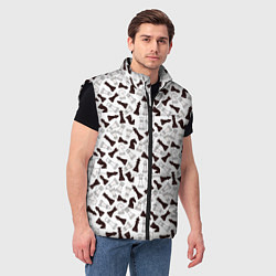 Мужской жилет Шахматные Фигуры, цвет: 3D-черный — фото 2