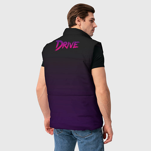 Мужской жилет Drive - Retrowave / 3D-Черный – фото 4
