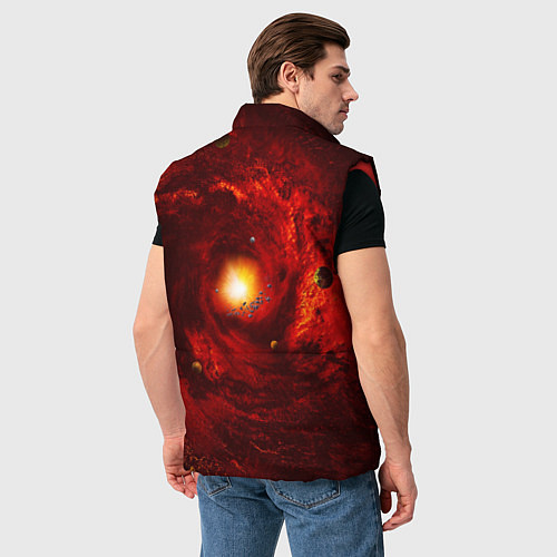 Мужской жилет КОСМИЧЕСКИЙ ВИХРЬ / 3D-Красный – фото 4