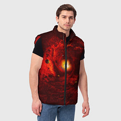Мужской жилет КОСМИЧЕСКИЙ ВИХРЬ, цвет: 3D-красный — фото 2