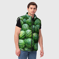 Мужской жилет Арбузы, цвет: 3D-светло-серый — фото 2