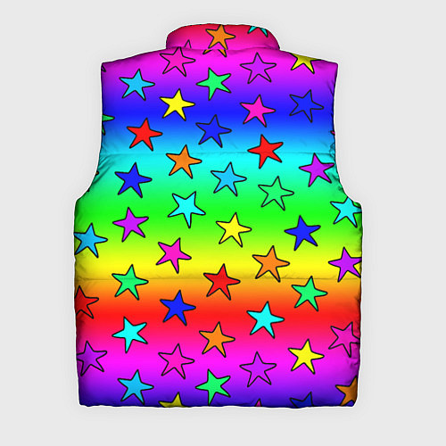 Мужской жилет Радужные звезды / 3D-Светло-серый – фото 2