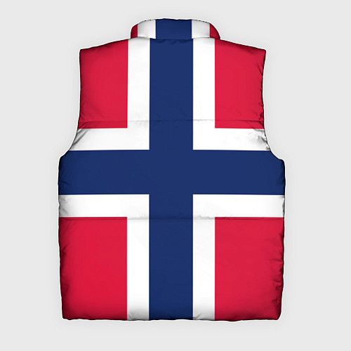 Мужской жилет Норвегия Флаг и герб Норвегии / 3D-Светло-серый – фото 2
