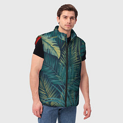 Мужской жилет Текстура папоротник, цвет: 3D-красный — фото 2