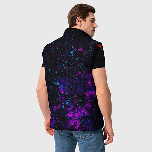 Мужской жилет GLITCH SMILE ГЛИТЧ СМАЙЛ / 3D-Красный – фото 4