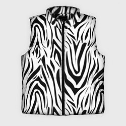 Мужской жилет Черно-белая зебра, цвет: 3D-черный
