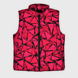 Мужской жилет Красно-черный полигональный, цвет: 3D-черный