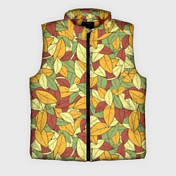 Мужской жилет Яркие осенние листья, цвет: 3D-красный