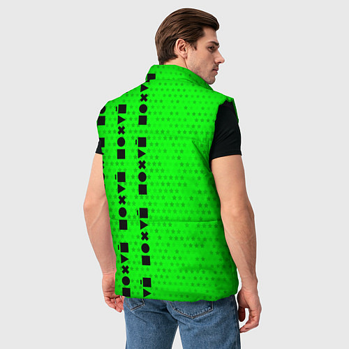 Мужской жилет Безразличие - Космос Паттерн справа / 3D-Черный – фото 4