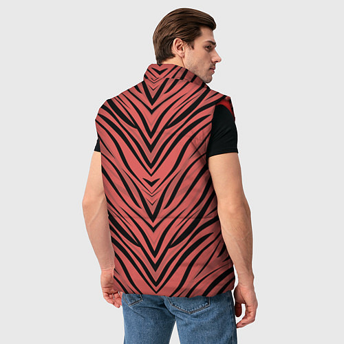 Мужской жилет Полосатый тигровый узор / 3D-Красный – фото 4