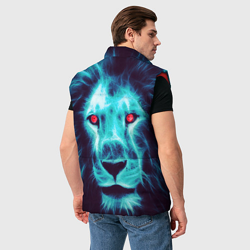 Мужской жилет ЛЕВ ЦАРЬ ЗВЕРЕЙ / 3D-Красный – фото 4