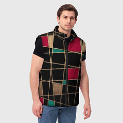 Мужской жилет Модный абстрактный узор, цвет: 3D-черный — фото 2
