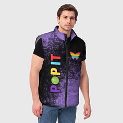 Мужской жилет Поп Ит - Бабочка - Спрей, цвет: 3D-светло-серый — фото 2