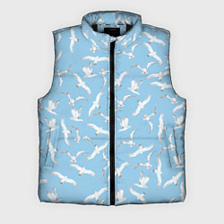 Мужской жилет Чайки в небе паттерн, цвет: 3D-черный