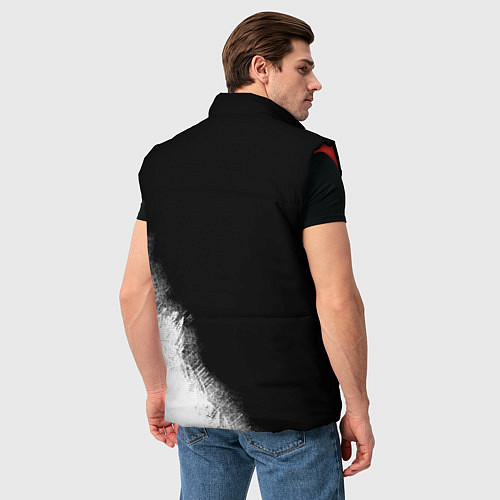 Мужской жилет Renault Duster черно белый / 3D-Красный – фото 4