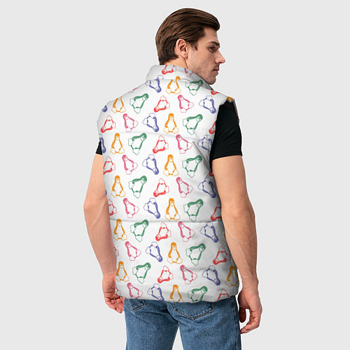 Мужской жилет Linux Ядро Пингвин / 3D-Черный – фото 4