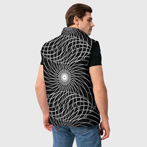 Мужской жилет Абстракция Вихря / 3D-Черный – фото 4