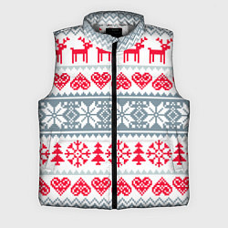 Мужской жилет Вязаный рисунок, цвет: 3D-светло-серый