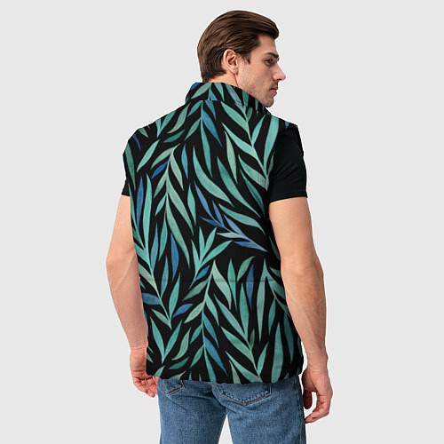 Мужской жилет Растительный орнамент / 3D-Черный – фото 4