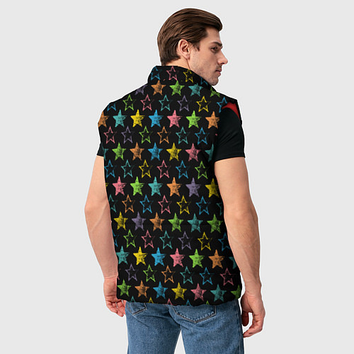 Мужской жилет Парад звезд / 3D-Красный – фото 4