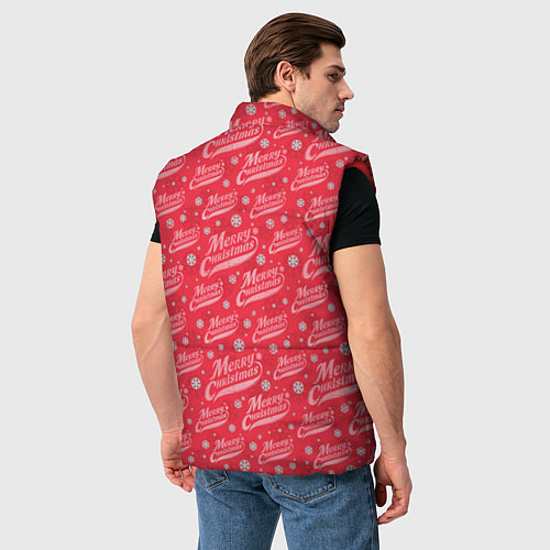 Мужской жилет Merry Christmas рождество / 3D-Красный – фото 4