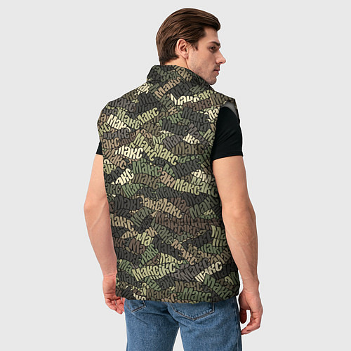 Мужской жилет Именной камуфляж Макс / 3D-Светло-серый – фото 4