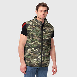 Мужской жилет Именной камуфляж Колян, цвет: 3D-красный — фото 2