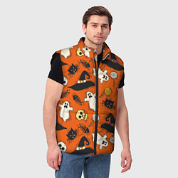 Мужской жилет Хэллоуинские шалости, цвет: 3D-черный — фото 2