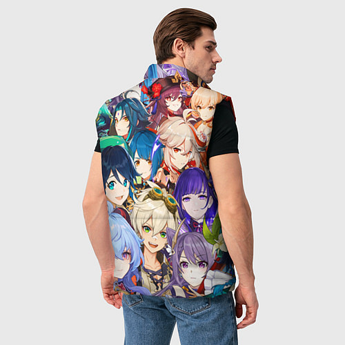 Мужской жилет Genshin Impact - персонажи / 3D-Черный – фото 4