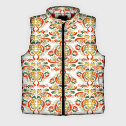 Мужской жилет Хохломские узоры II white