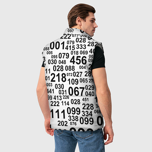 Мужской жилет Игра в кальмара: номера игроков / 3D-Светло-серый – фото 4