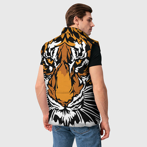 Мужской жилет Взгляд хозяина джунглей / 3D-Черный – фото 4