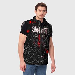 Мужской жилет Slipknot Rock Слипкнот Музыка Рок Гранж, цвет: 3D-светло-серый — фото 2