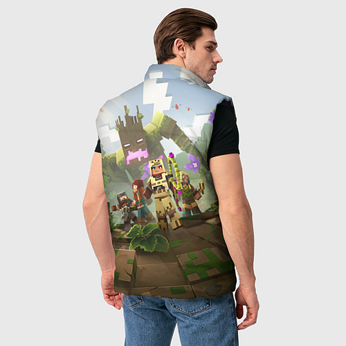 Мужской жилет МАЙНКРАФТ ГЕРОИ ПРОТИВ ЗЛА / 3D-Черный – фото 4