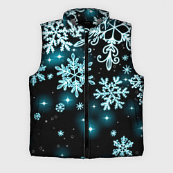 Мужской жилет Космические снежинки, цвет: 3D-светло-серый