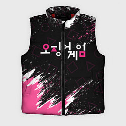 Мужской жилет ИГРА В КАЛЬМАРА БРЫЗГИ КРАСОК , ФИГУРЫ