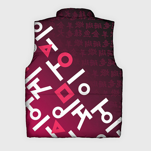 Мужской жилет ИГРА В КАЛЬМА, УЗОР ИЕРОГЛИФЫ / 3D-Светло-серый – фото 2