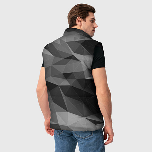Мужской жилет Чб абстракция / 3D-Черный – фото 4