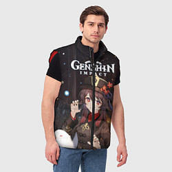 Мужской жилет Hu Tao, цвет: 3D-красный — фото 2