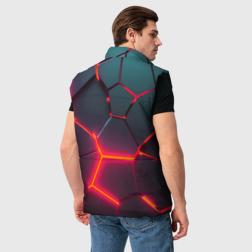 Мужской жилет TOYOTA 3D NEON ТОЙОТА 3Д ПЛИТЫ НЕОН / 3D-Черный – фото 4