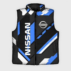Мужской жилет НИССАН ЛОГО СИНИЯ ГЕОМЕТРИЯ CYBER, цвет: 3D-светло-серый