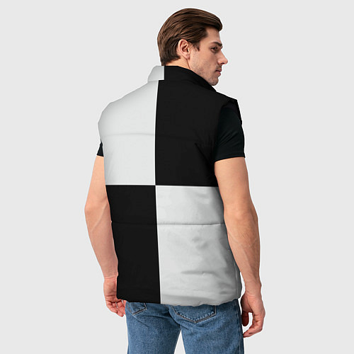 Мужской жилет Шахматный День / 3D-Черный – фото 4