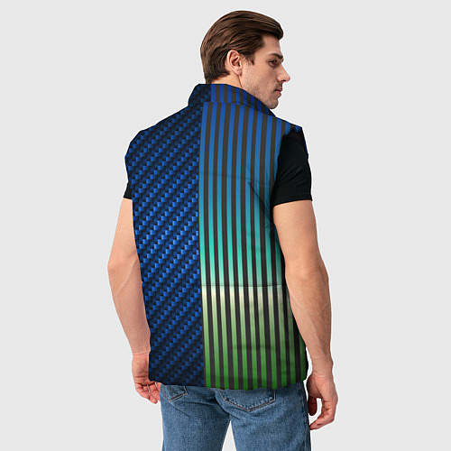 Мужской жилет Фантазия на тему Alfa-Romeo / 3D-Черный – фото 4