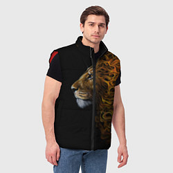 Мужской жилет ПЛАМЕННЫЙ ЛЕВ, цвет: 3D-красный — фото 2